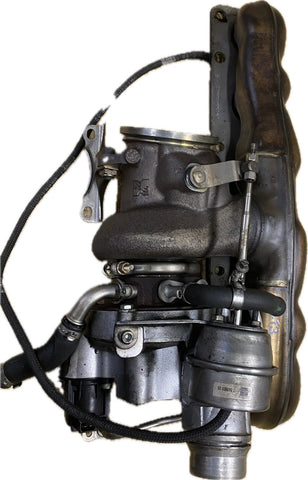 10-16 BMW F07 F12 F13 F10 535 3.0L N55 TURBO CHARGER W/ EXHAUST MANIFOLD 7583908