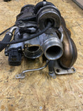 10-16 BMW F07 F12 F13 F10 535 3.0L N55 TURBO CHARGER W/ EXHAUST MANIFOLD 7583908