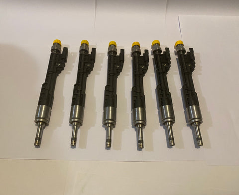 Genuine bmw 13647639994 n55 s55 fuel injectors set x 6 pieces tested m135i 335i m2 m4 competion