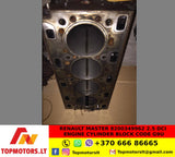 RENAULT MASTER 8200349962 2.5 DCI ENGINE CYLINDER BLOCK CODE G9U