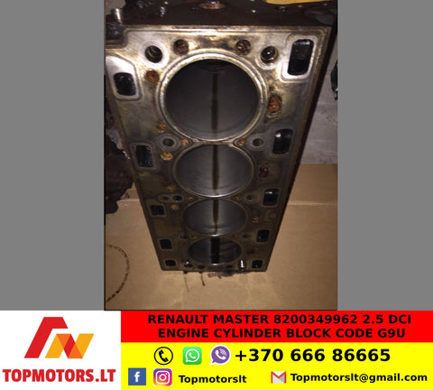 RENAULT MASTER 8200349962 2.5 DCI ENGINE CYLINDER BLOCK CODE G9U