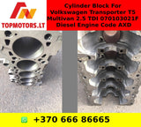 Cylinder Block For Volkswagen Transporter T5 Multivan 2.5 TDI 070103021F Diesel Engine Code AXD