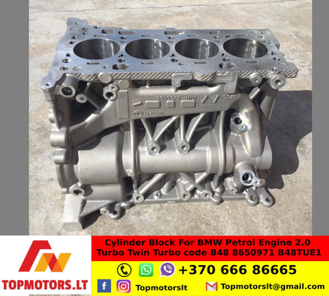 Cylinder Block For BMW Petrol Engine 2.0 Turbo Twin Turbo code B48 8650971 B48TUE1