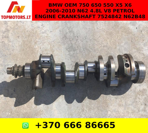BMW OEM 750 650 550 X5 X6 2006-2010 N62 4.8L V8 PETROL ENGINE CRANKSHAFT 7524842 N62B48
