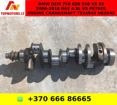 BMW OEM 750 650 550 X5 X6 2006-2010 N62 4.8L V8 PETROL ENGINE CRANKSHAFT 7524842 N62B48