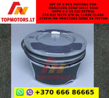 Set of 8 pcs Pistons For Mercedes Benz W221 S500 ML500 GL500 with 4.7 V8 CGI Petrol 278.932 M278 278 GL CLASS GL450 270KW MB MERCEDES-BENZ 8x Piston