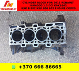 CYLINDER BLOCK FOR 2011 RENAULT KANGOO 1.5 DCI K9KB802 K9K B 802 K9K 800 802 ENGINE CODES