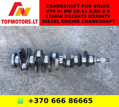 Volvo V70 III BW 10-15 2,0D 2.0 120KW D5204T3 D5204T6 Diesel Engine Crankshaft Kurbelwelle