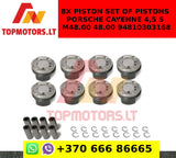 8x Piston SET OF PISTONS Porsche Cayenne 4,5 S M48.00 48.00 94810303168