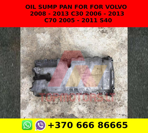 Oil Sump Pan for For Volvo 2008 - 2013 C30 2006 - 2013 C70 2005 - 2011 S40