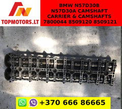BMW N57D30B N57D30A CAMSHAFT CARRIER & CAMSHAFTS 7800044 8509120 8509121