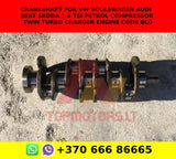 Crankshaft for VW VOLKSWAGEN AUDI SEAT SKODA 1.4 TSI petrol COMPRESSOR TWIN TURBO CHARGER ENGINE CODE BLG