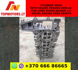 Cylinder head with valves pbg4d3-6090-ac for land rover jaguar 2.0 diesel engine code 204dtd