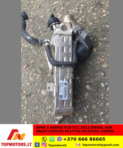 BMW 5 SERIES F10 F11 2012 Diesel EGR valve cooler 8517724 N57D30A 190KW