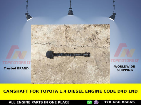 Camshaft for Toyota 1.4 diesel engine code d4d 1nd