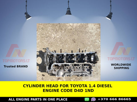 Cylinder head for Toyota 1.4 diesel engine code d4d 1nd