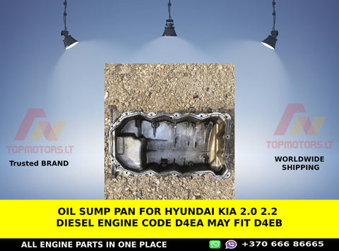 Oil Sump Pan for hyundai kia 2.0 2.2 diesel engine code d4ea may fit d4eb