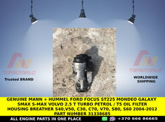 Genuine mann + hummel ford focus st225 mondeo galaxy smax s-max Volvo 2.5 t turbo petrol / T5 Oil Filter Housing breather S40,V50, C30, C70, v70, S80, S60 2004-2012 part number 31338685