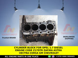 Cylinder block for opel 1.7 diesel engine code z17dtr zafira astra vectra corsa gm chevrolet