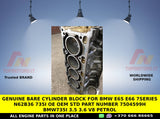 Genuine bare Cylinder block for bmw e65 e66 7series n62b36 735i oe oem std part number 7504599h bmw735i 3.5 3.6 v8 petrol