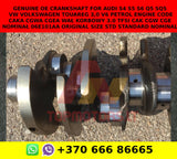 Genuine oe Crankshaft for audi s4 s5 s6 q5 sq5  vw volkswagen touareg 3,0 v6 petrol engine code caka cgwa cgea WAŁ KORBOWY 3.0 TFSI CAK CGW CGE NOMINAŁ 06E101AA original size std standard nominal