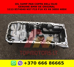 Oil sump pan COPPA dell'olio genuine  BMW oe original 1113 8574040 n57 f15 f16 x5 x6 30dx 40dx