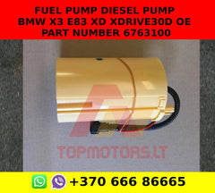 Fuel Pump Diesel Pump BMW X3 E83 XD xdRIVE30D oe part number 6763100