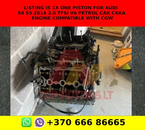 Listing is 1x one Piston for AUDI S4 S5 2014 3.0 TFSI V6 PETROL CAK CAKA ENGINE COMPATIBLE WITH CGW