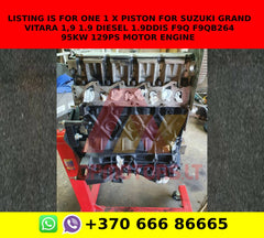Listing is for One 1 x Piston for Suzuki Grand Vitara 1,9 1.9 diesel 1.9DDIS F9Q F9QB264 95Kw 129PS Motor Engine 