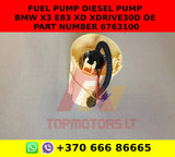 Fuel Pump Diesel Pump BMW X3 E83 XD xdRIVE30D oe part number 6763100