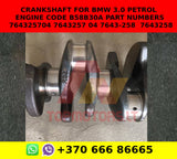 Crankshaft for bmw 3.0 petrol engine code b58b30a part numbers 764325704 7643257 04 7643-258 / 7643258