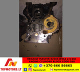 RENAULT MASTER 8200349962 2.5 DCI ENGINE CYLINDER BLOCK CODE G9U