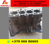 CYLINDER BLOCK FOR 2011 RENAULT KANGOO 1.5 DCI K9KB802 K9K B 802 K9K 800 802 ENGINE CODES