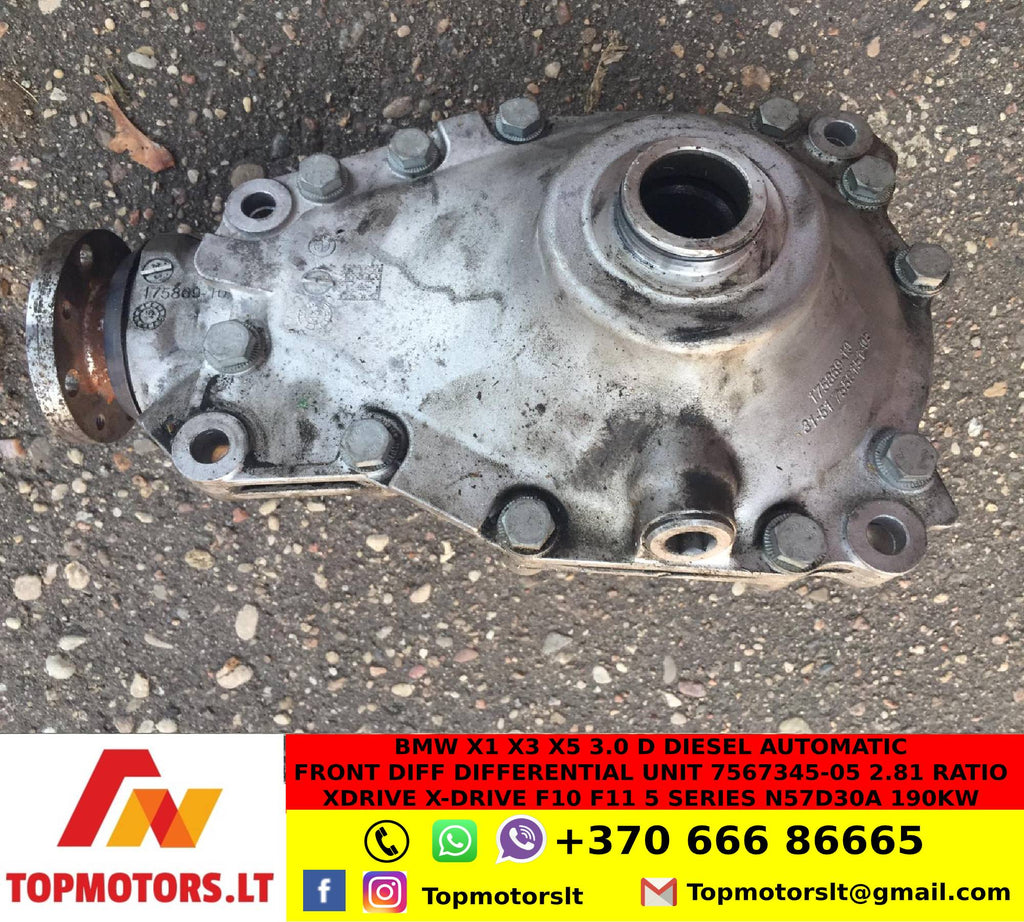dec5 BMW X1 X3 X5 3.0 D diesel AUTOMATIC FRONT DIFF DIFFERENTIAL UNIT