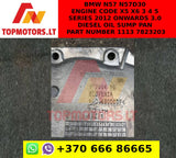 BMW N57 n57d30 engine code  X5 X6 3 4 5 SERIES 2012 ONWARDS 3.0 DIESEL OIL SUMP PAN part number 1113 7823203