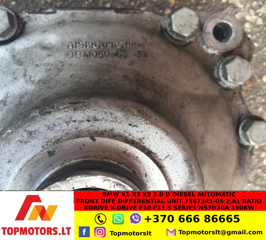 dec5 BMW X1 X3 X5 3.0 D diesel AUTOMATIC FRONT DIFF DIFFERENTIAL UNIT