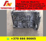 Cylinder Block For Volkswagen Transporter T5 Multivan 2.5 TDI 070103021F Diesel Engine Code AXD