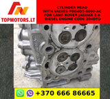 Cylinder head with valves pbg4d3-6090-ac for land rover jaguar 2.0 diesel engine code 204dtd