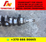 Volvo V70 III BW 10-15 2,0D 2.0 120KW D5204T3 D5204T6 Diesel Engine Crankshaft Kurbelwelle
