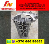 Cylinder head with valves pbg4d3-6090-ac for land rover jaguar 2.0 diesel engine code 204dtd