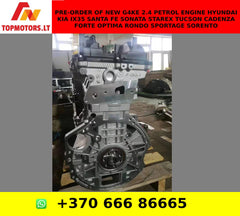 Pre-order of new G4KE 2.4 PETROL ENGINE HYUNDAI KIA IX35 SANTA FE SONATA STAREX TUCSON CADENZA FORTE OPTIMA RONDO SPORTAGE SORENTO