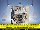 Cylinder head for Audi A6 C5 A4 B6 B7 A8 3.0 V6 petrol engine code AVK ASN PART NUMBER 06C103373 AND CAM CAMSHAFT CAP PART NUMBER  06C103127F