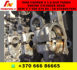 Mini Cooper S 1.6 N18 Turbo Engine Cylinder Head OEM V 7 580 679 80 - 10 V758067980