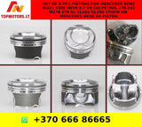 Set of 8 pcs Pistons For Mercedes Benz W221 S500 with 4.7 V8 CGI Petrol 278.932 M278 278 GL CLASS GL450 270KW MB MERCEDES-BENZ 8x Piston