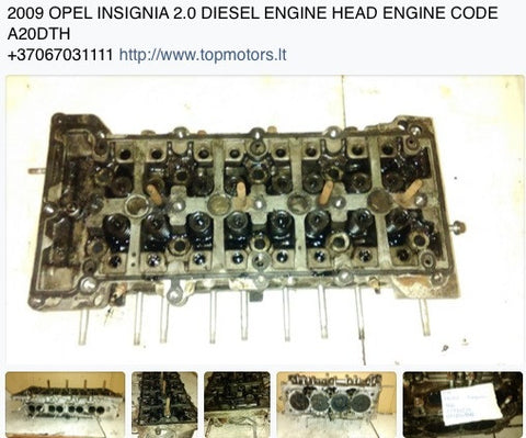 2009 OPEL VAUXHALL INSIGNIA ENGINE HEAD ENGINE CODE A20DTH