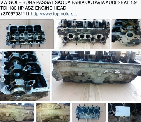 VW GOLF BORA PASSAT SKODA FABIA OCTAVIA AUDI SEAT 1.9 TDI 130 HP ASZ ENGINE HEAD