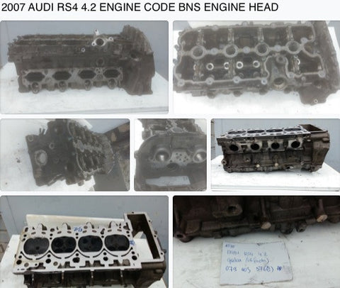 2007 AUDI RS4 4.2 32V ENGINE CODE BNS CYLINDER HEAD