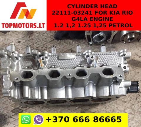 CYLINDER HEAD 22111-03241 FOR KIA RIO G4LA ENGINE 1.2 1,2 1.25 1,25 PETROL